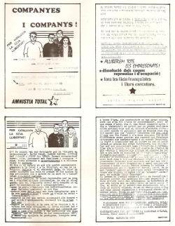 Octavetes de Socors Català en solidaritat amb els independentistes detinguts l'1 de juliol de 1977