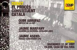 El divendres 27 de juny, a dos quarts de vuit del vespre, a la Casa de Cultura, el diputat Quim Arrufat oferirà una xerrada-debat titulada "El procés constituent català", amb la presència de Jaume Marfany (ANC) i Jaume Asens (Procés Constituent) que tanca