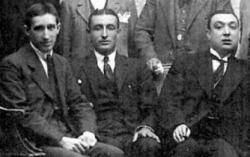 D'esquerra a dreta: Angel Pestaña, Simó Piera i Salvador Seguí, alguns dels principals líders de la CNT catalana el 1918