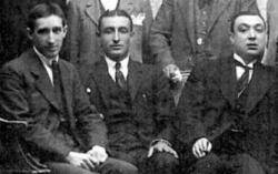 D'esquerra a dreta: Angel Pestaña, Simó Piera i Salvador Seguí, alguns dels principals líders de la CNT catalana el 1918