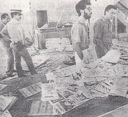 1987- Artefacte explosiu contra l'oficina de la Delegació d'Hisenda a Igualada