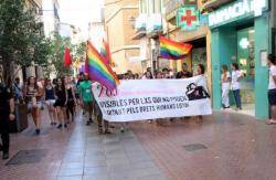 Capaçalera de la manifestació a Palma