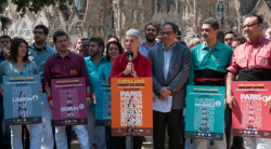 Aquest diumenge a les 12.00 s'aixecaran simultàniament castells a diferents punts d'Europa, Mont-real i Santiago de Xile i Catalunya