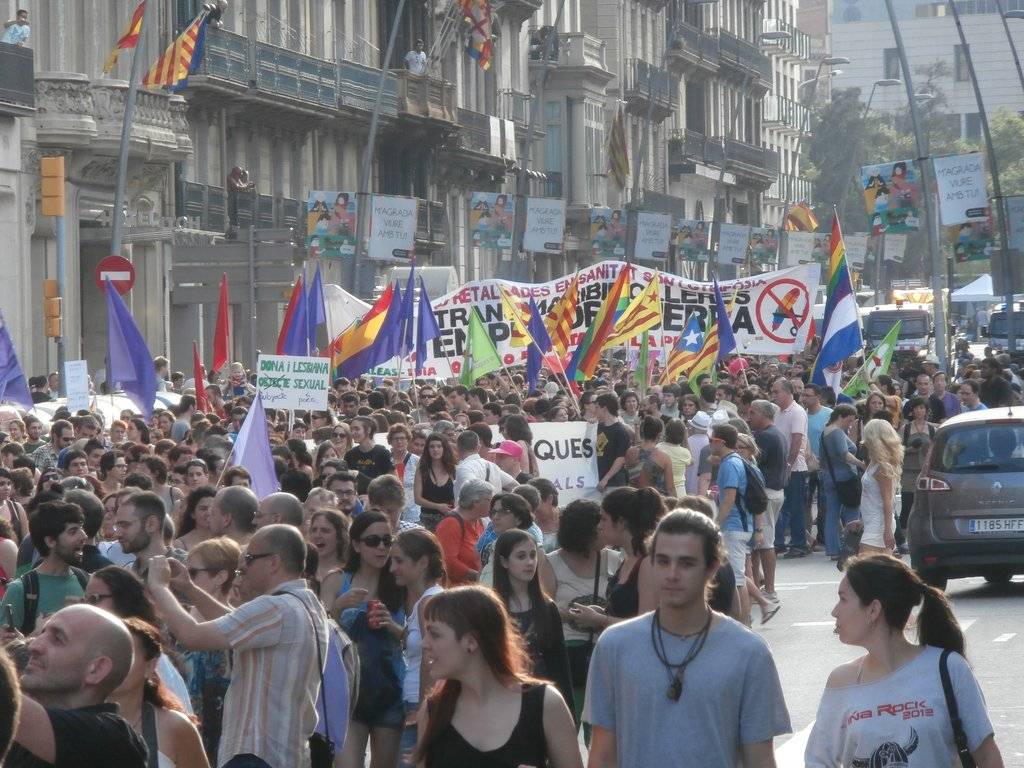 Manifestació del 28J a Barcelona, per l'alliberament lèsbic, gai, bi, trans i intersex