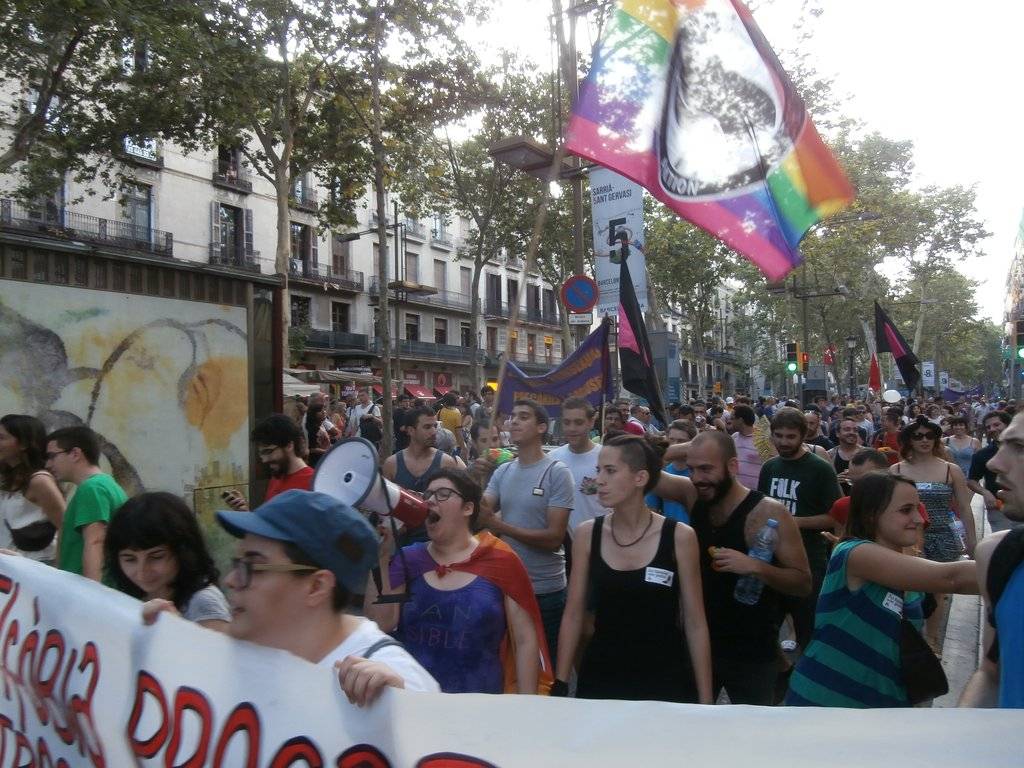 Manifestació del 28J a Barcelona, per l'alliberament lèsbic, gai, bi, trans i intersex