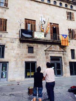 Rellotge a Tàrrega per seguir el compte enrere fins el 9-N