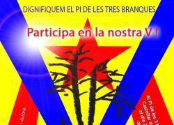 Cartell de l'ANC del Berguedà anunciant la "V" humana
