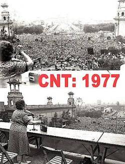 Imatge del multitudinari miting de la CNT a Montjuïc el 1977