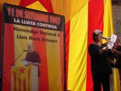 Intervenció de Núria Roig a l'homenatge a Lluís M. Xirinacs al Fossar de les Moreres, l'11 de setembre del 2007