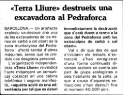 Notícia de l'acció publicada el 18 d'octubre de 1981 al Punt Diari