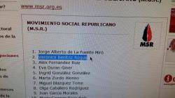 Verónica Benítez és militant o simpatitzant de l'agrupació local de Ciudadanos a Vallirana i va ocupar el segon lloc a les llistes d'una candidatura de Movimiento Social Republicano.