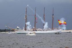 S'han trobat 127 quilos de cocaïna al vaixell escola Juan Sebastián Elcano, el buc insígnia de la "Marca España" (imatge: viquipèdia)