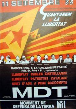 Cartell de l'MDT per la  Diada de l'any 1988