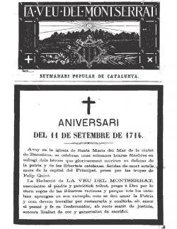 Les primeres commemoracions de la Diada