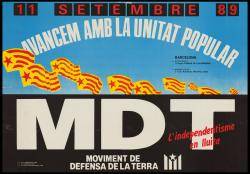 Cartell de l'MDT per la Diada de l'any 1989