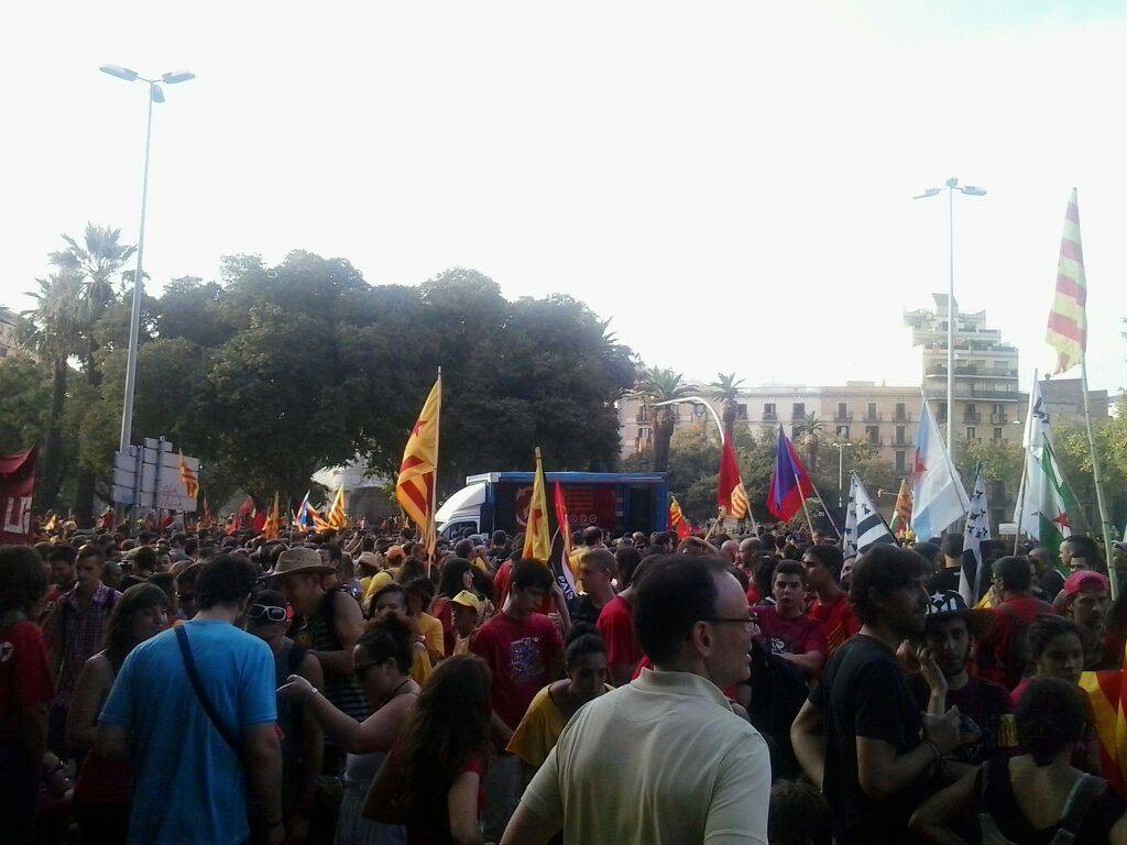 Acte de l'EIB a la Plaça Tetuan de Barcelona
