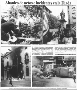 Portada del diari "La Vanguardia" del dia 12 de setembre de 1986