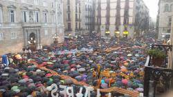 Concentració de Barcelona a favor de la consulta del 9-N