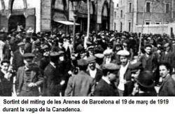Imatge d'un miting a les Arenas el 1919