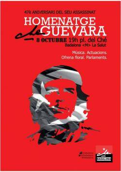 Homenatge al Che Guevara a Badalona en el 47è aniversari de la seva mort