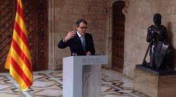 Artur Mas en roda de premsa al Palau de la Generalitat aquest matí