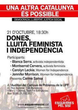 "Dones, lluita feminista i independència" a la UPF