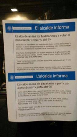 Una acció paròdica de suport al 9N deixa García Albiol en ridícul