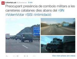Intimidació de combois militars a les carreteres catalanes