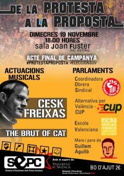 Cartell dels actes de fi de campanya