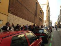 Institut Montserrat abans d'obrir el centre de votació