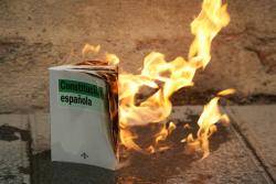 Crema de la constitució espanyola dissabte a Valls