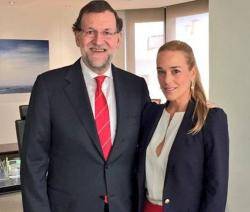 El passat 22 d'octubre Rajoy es va reunir amb la dona del feixista veneçolà Leopoldo López