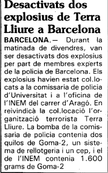 Breu publicat a El Punt Diari el 7 de desembre de 1985