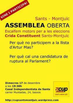 Assemblea Oberta a Sants-Montjuïc