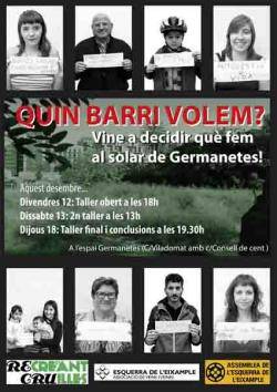 "Quin barri volem?" a l'Esquerra de l'Eixample de Barcelona