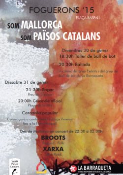 Foguerons Gràcia 2015 a la plaça del Raspall