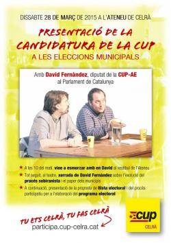 Presentació de la candidatura de la CUP Celrà