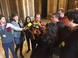 Els diputats de la CUP abandonen el Parlament com a protesta per la sentència de TS