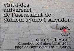Commemoració del 22è aniversari de l?assassinat de Guillem Agulló