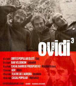 L'espectacle "Ovidi al cub" es representarà a Olot, Sabadell, Nou Barris, Sant Pere de Ribes, Igualada i Vilafranca