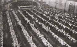 Banquet dels representants dels municipis catalans i de la Mancomunitat al Palau de Belles Arts de Barcelona el 26-1-1919