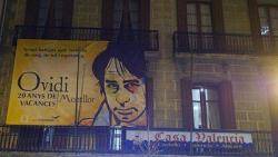 Cartell de l'IX Setmana Cultural de l'Espai País Valencià a Barcelona del 2015, dedicat a Ovidi Montllor