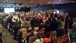 Acte antiracista a la Garrotxa