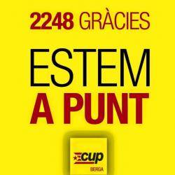 2248 vots assolits per la CUP Berga