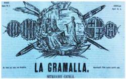 1870 Apareix el setmanari catalanista La Gramalla, impulsada per Àngel Guimerà