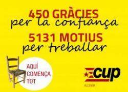 La CUP Alcover entra amb for&ccedil;a amb l'Ajuntament amb 3 regidors