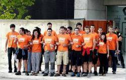Grup de joves bascos durant el procés contra SEGI