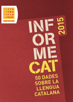 El català gaudeix de bona salut però recula en alguns àmbits pels incessants atacs de l?Estat espanyol