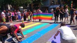 Celebració a Girona de la Diada de l?alliberament LGTBI