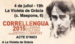 La Vila de Gràcia acollirà l'inici del Correllengua 2015